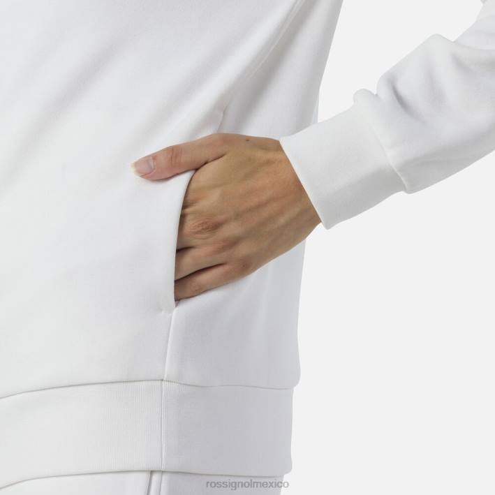 mujer Rossignol sudadera con logo y cierre completo HPXL842 tapas blanco