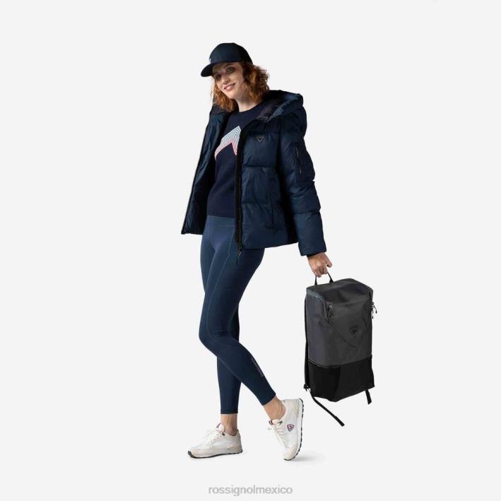 mujer Rossignol top de montaña con cuello redondo HPXL885 tapas azul marino oscuro