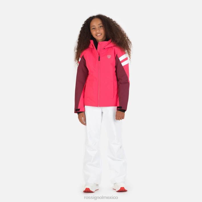 chicas Rossignol chaqueta de esquí HPXL1240 tapas ascensor rosa