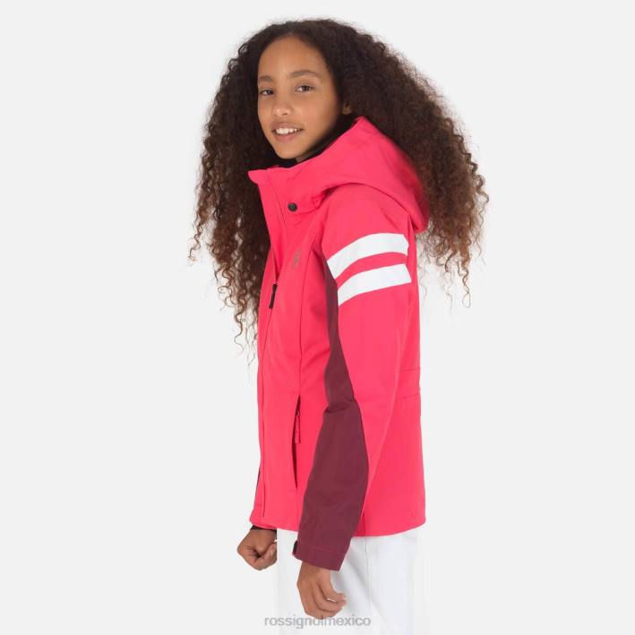 chicas Rossignol chaqueta de esquí HPXL1240 tapas ascensor rosa