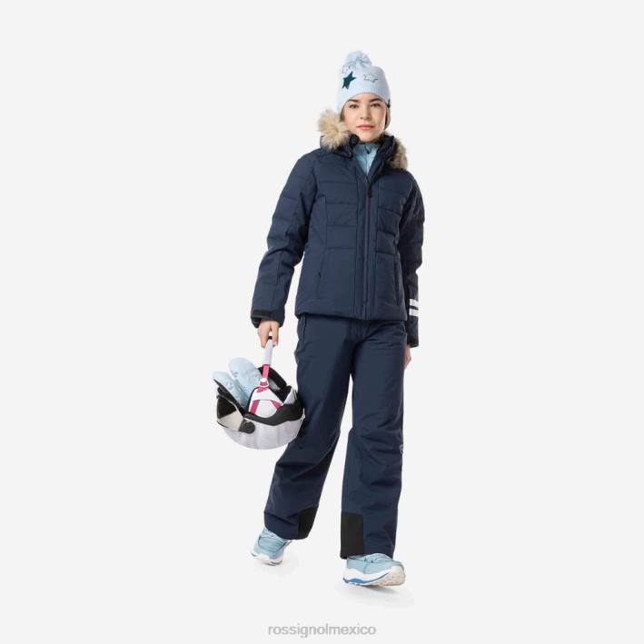 chicas Rossignol chaqueta de esquí de poliéster HPXL1175 tapas azul marino oscuro