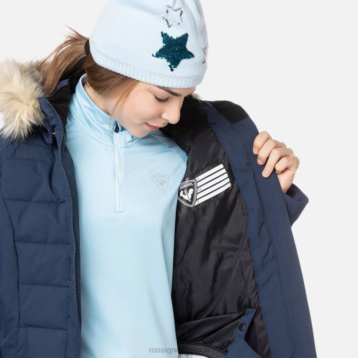 chicas Rossignol chaqueta de esquí de poliéster HPXL1175 tapas azul marino oscuro