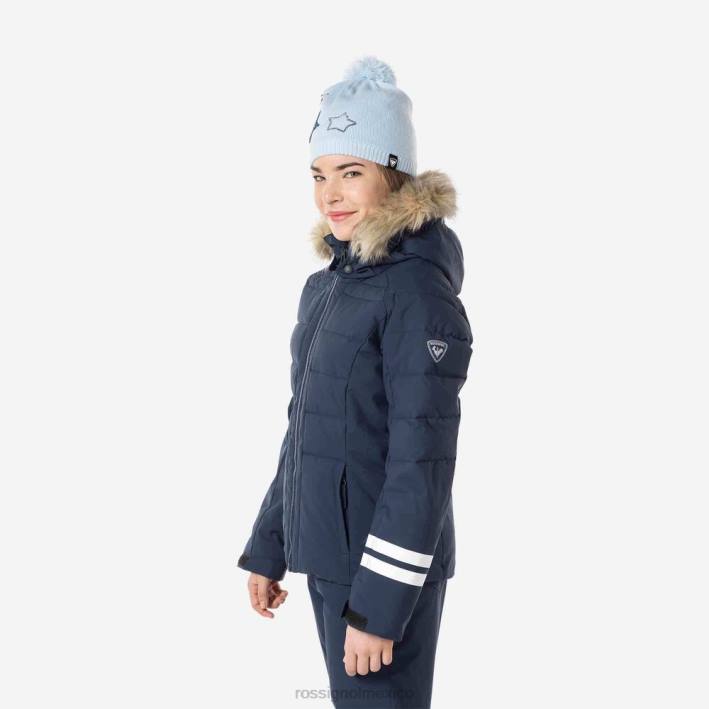 chicas Rossignol chaqueta de esquí de poliéster HPXL1175 tapas azul marino oscuro