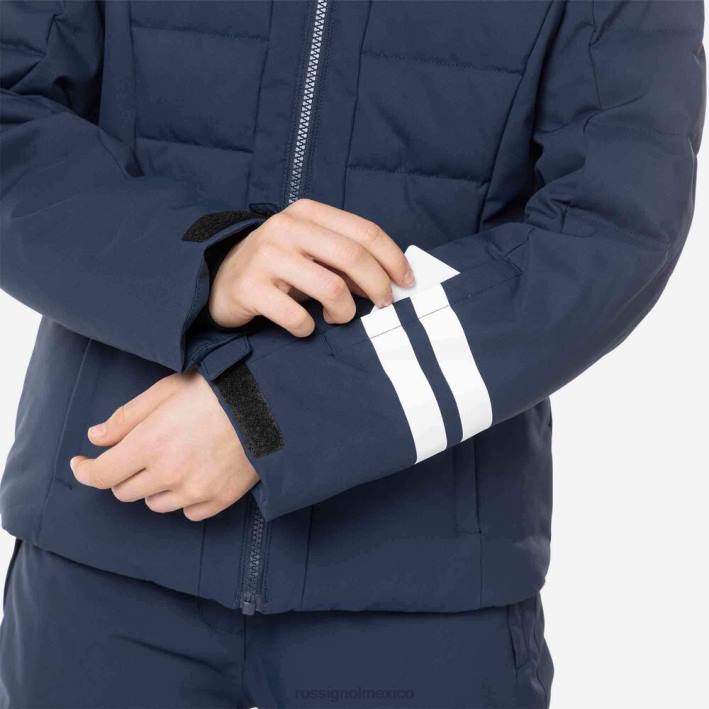 chicas Rossignol chaqueta de esquí de poliéster HPXL1175 tapas azul marino oscuro