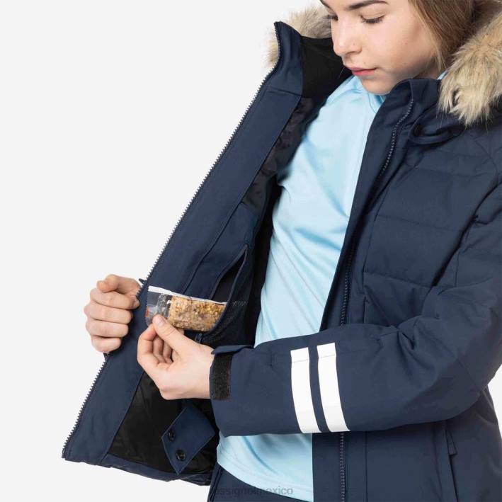 chicas Rossignol chaqueta de esquí de poliéster HPXL1175 tapas azul marino oscuro