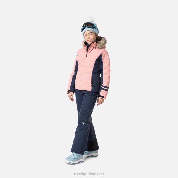 chicas Rossignol chaqueta de esquí de poliéster HPXL1182 tapas rosa cooper