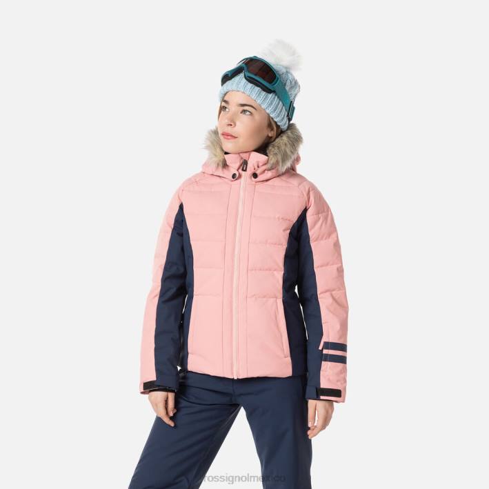 chicas Rossignol chaqueta de esquí de poliéster HPXL1182 tapas rosa cooper