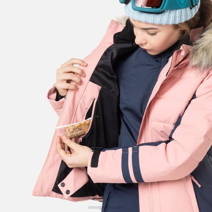 chicas Rossignol chaqueta de esquí de poliéster HPXL1182 tapas rosa cooper