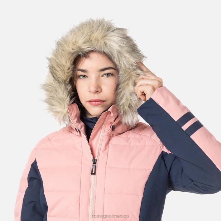 chicas Rossignol chaqueta de esquí de poliéster HPXL1182 tapas rosa cooper