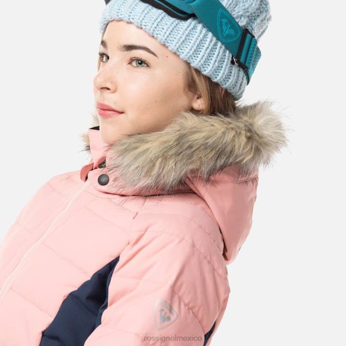 chicas Rossignol chaqueta de esquí de poliéster HPXL1182 tapas rosa cooper