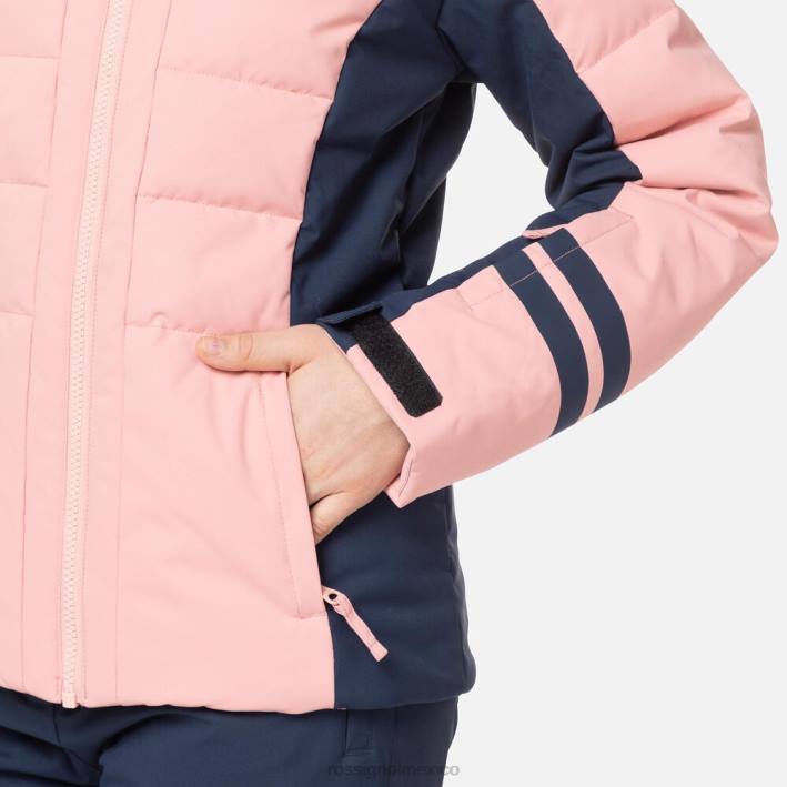 chicas Rossignol chaqueta de esquí de poliéster HPXL1182 tapas rosa cooper