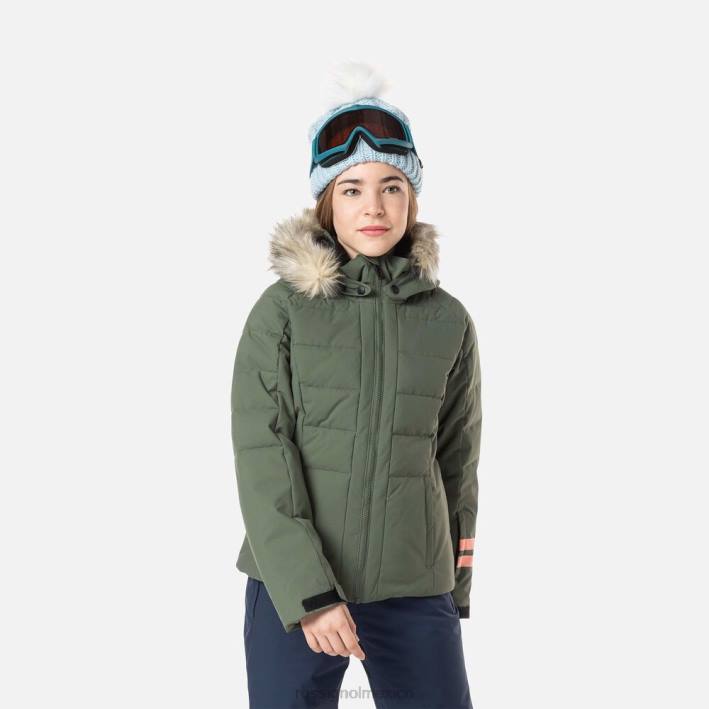 chicas Rossignol chaqueta de esquí de poliéster HPXL1184 tapas verde ébano