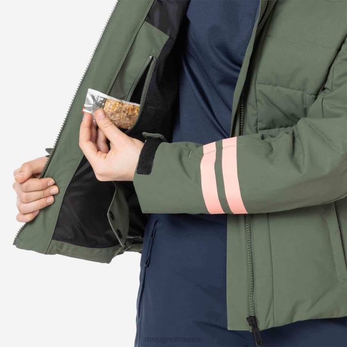 chicas Rossignol chaqueta de esquí de poliéster HPXL1184 tapas verde ébano