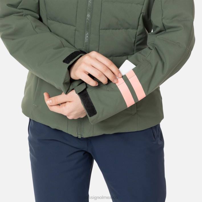 chicas Rossignol chaqueta de esquí de poliéster HPXL1184 tapas verde ébano