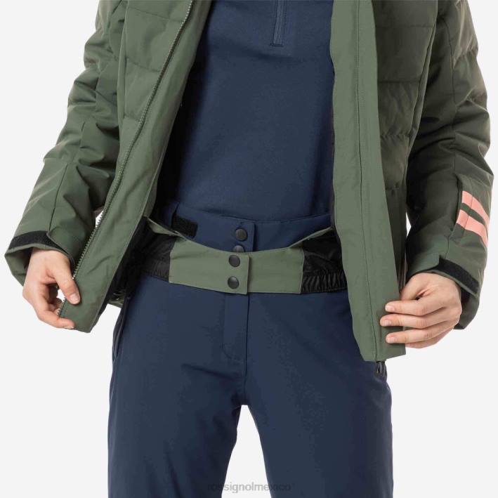 chicas Rossignol chaqueta de esquí de poliéster HPXL1184 tapas verde ébano
