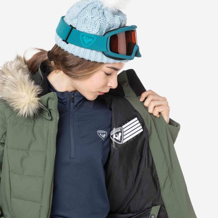chicas Rossignol chaqueta de esquí de poliéster HPXL1184 tapas verde ébano