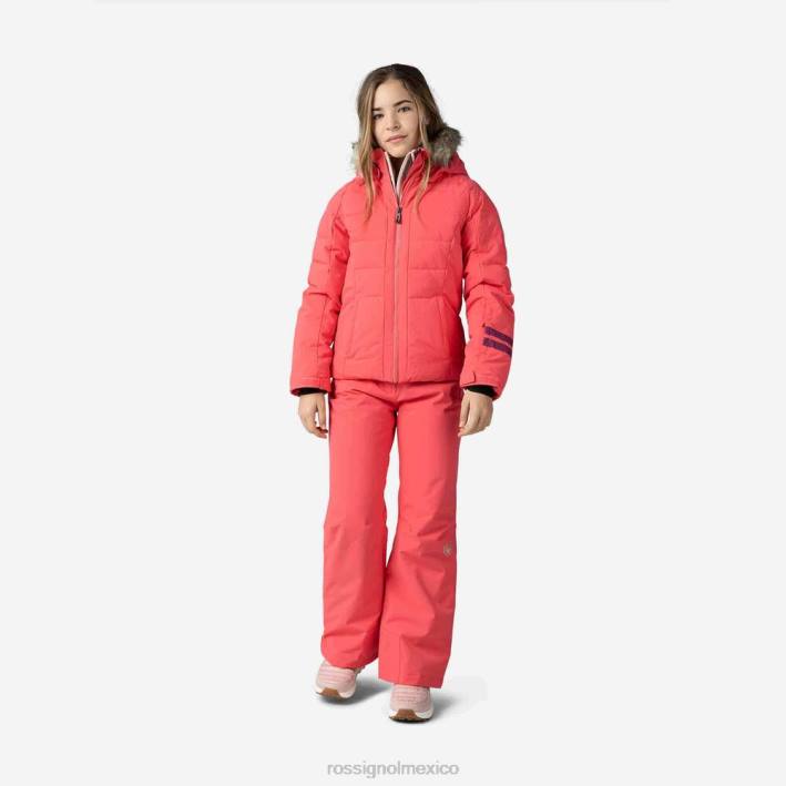 chicas Rossignol chaqueta de esquí de poliéster HPXL1228 tapas rosalevantamiento