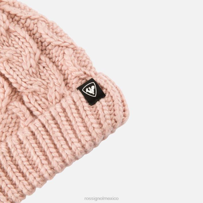 chicas Rossignol gorro de piel ósea HPXL1219 accesorios rosa empolvado