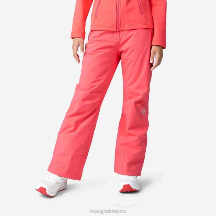 chicas Rossignol pantalones de esquí HPXL1159 fondos rosalevantamiento