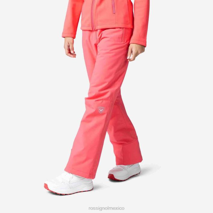 chicas Rossignol pantalones de esquí HPXL1159 fondos rosalevantamiento