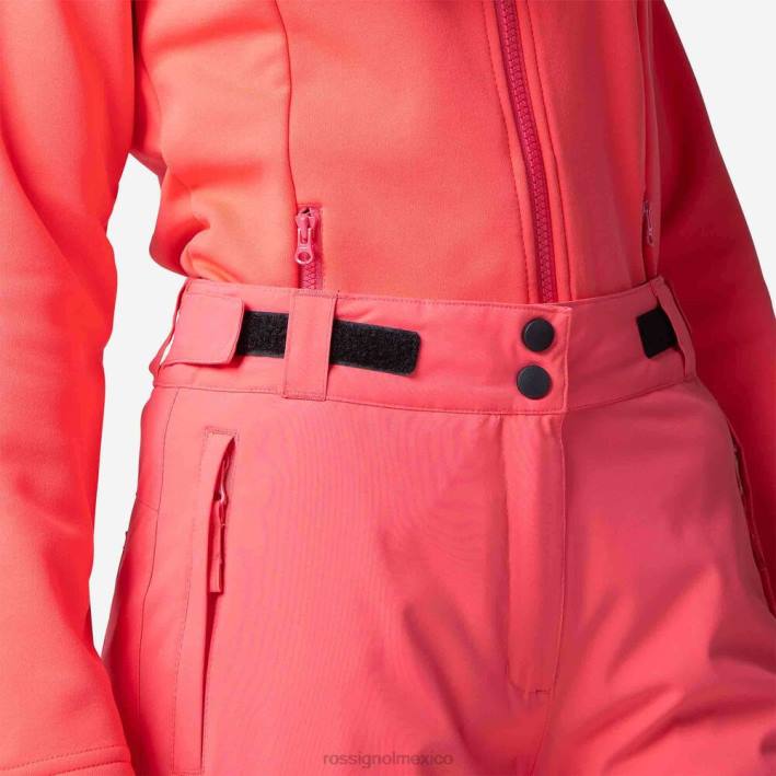 chicas Rossignol pantalones de esquí HPXL1159 fondos rosalevantamiento