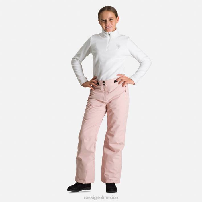chicas Rossignol pantalones de esquí HPXL1197 fondos rosa empolvado