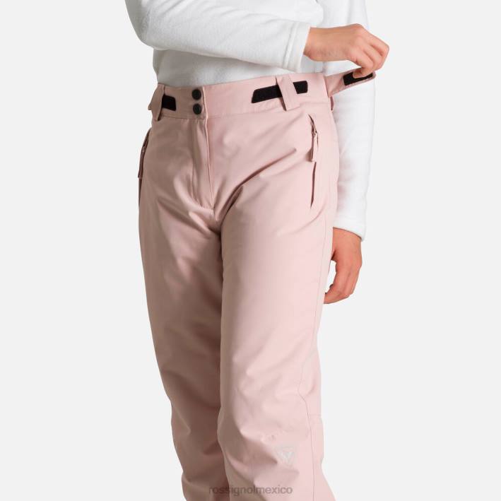chicas Rossignol pantalones de esquí HPXL1197 fondos rosa empolvado