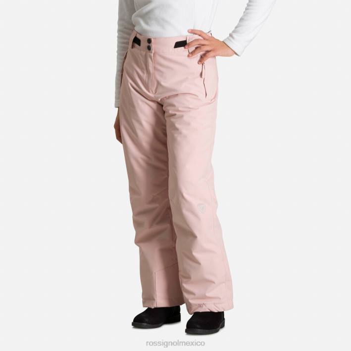 chicas Rossignol pantalones de esquí HPXL1197 fondos rosa empolvado