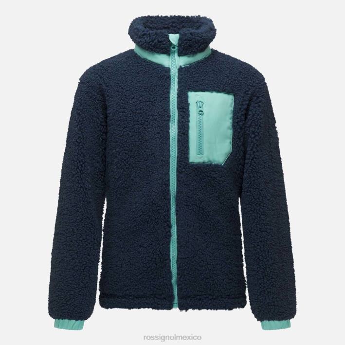 jóvenes Rossignol chaqueta de lana HPXL1147 tapas azul marino oscuro