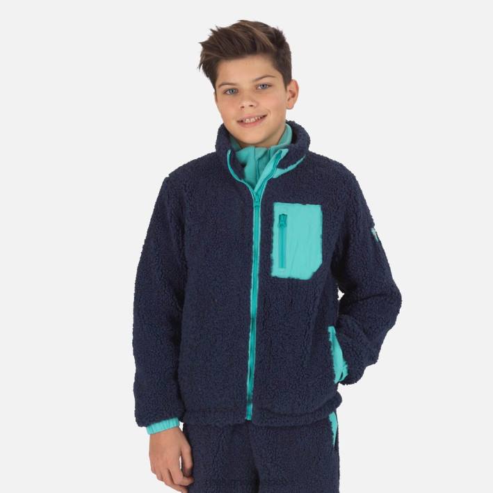 jóvenes Rossignol chaqueta de lana HPXL1147 tapas azul marino oscuro