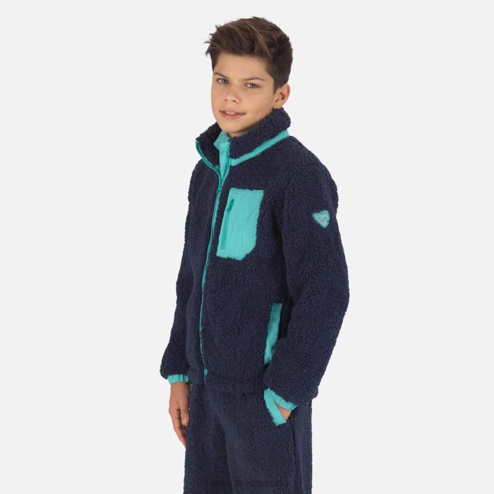jóvenes Rossignol chaqueta de lana HPXL1147 tapas azul marino oscuro