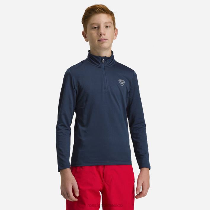 Niños Rossignol top de polar elástico con media cremallera HPXL1235 tapas azul marino oscuro