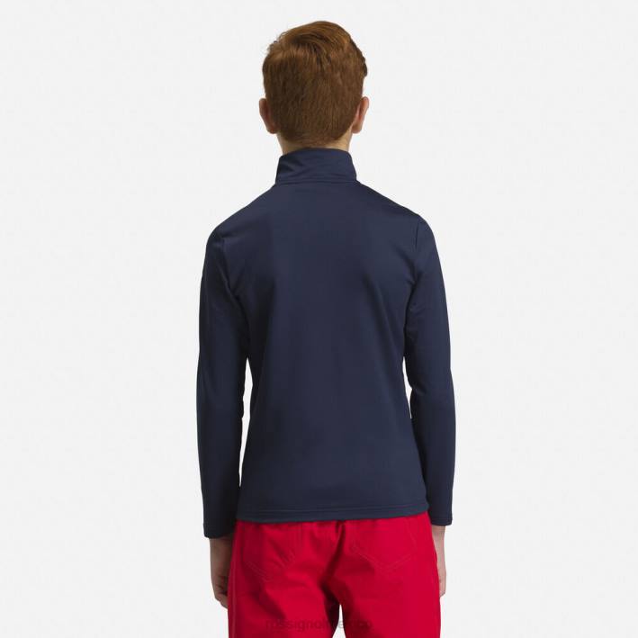 Niños Rossignol top de polar elástico con media cremallera HPXL1235 tapas azul marino oscuro