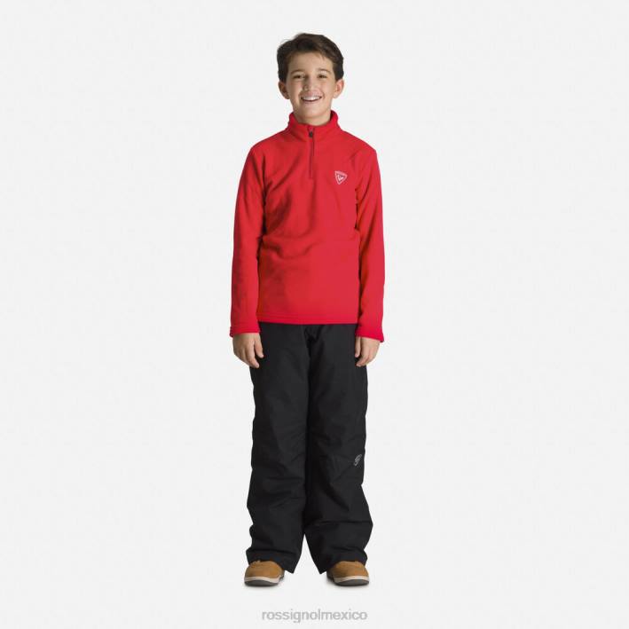 Niños Rossignol top polar con media cremallera HPXL1139 tapas deportivorojo
