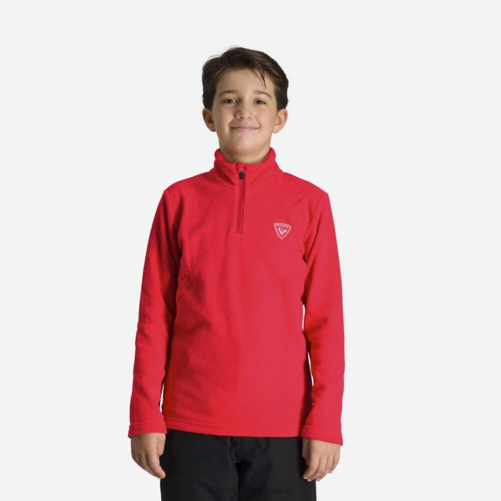Niños Rossignol top polar con media cremallera HPXL1139 tapas deportivorojo