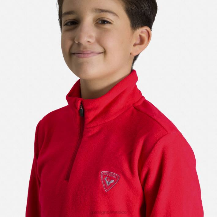 Niños Rossignol top polar con media cremallera HPXL1139 tapas deportivorojo
