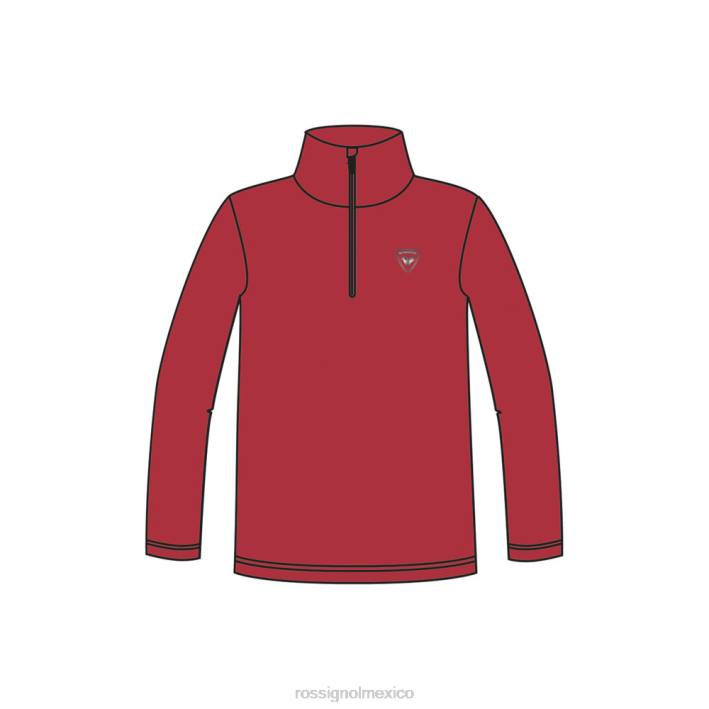 Niños Rossignol top polar con media cremallera HPXL1139 tapas deportivorojo