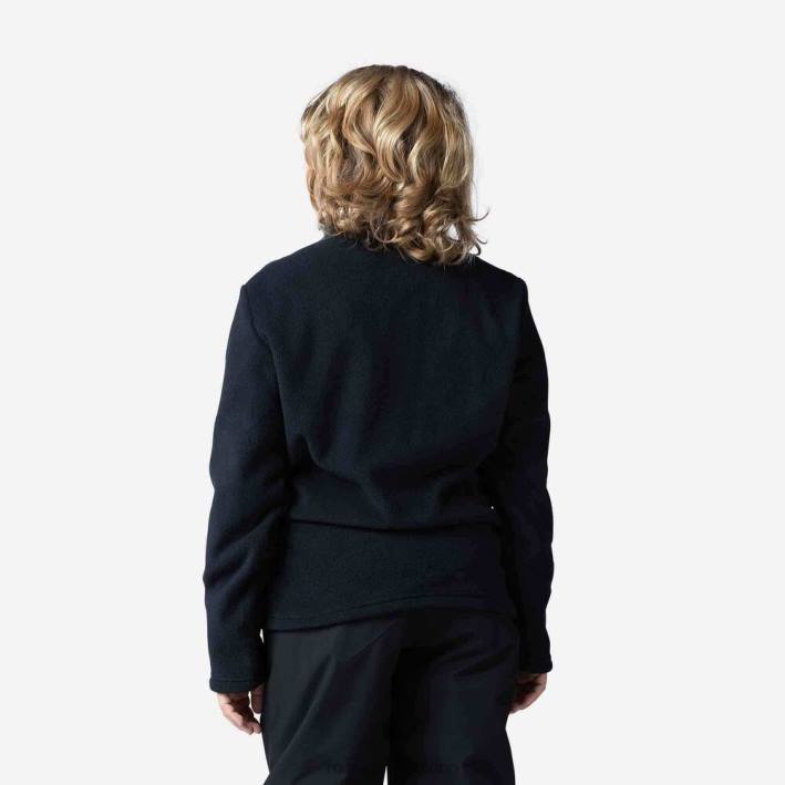 Niños Rossignol top polar con media cremallera HPXL1142 tapas negro