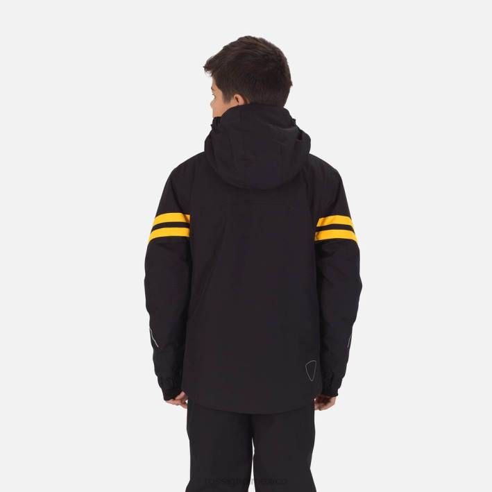Niños Rossignol chaqueta de esquí curso HPXL1238 tapas negro