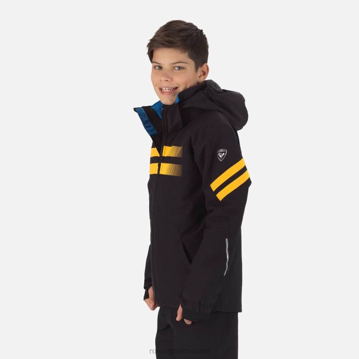 Niños Rossignol chaqueta de esquí curso HPXL1238 tapas negro