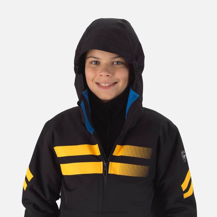 Niños Rossignol chaqueta de esquí curso HPXL1238 tapas negro