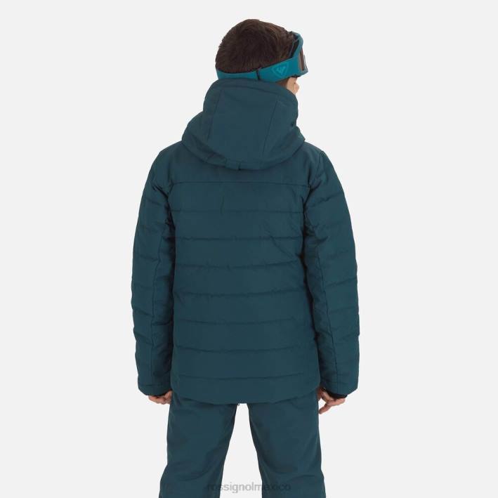 Niños Rossignol chaqueta de esquí hiver polidown HPXL1167 tapas verde azulado
