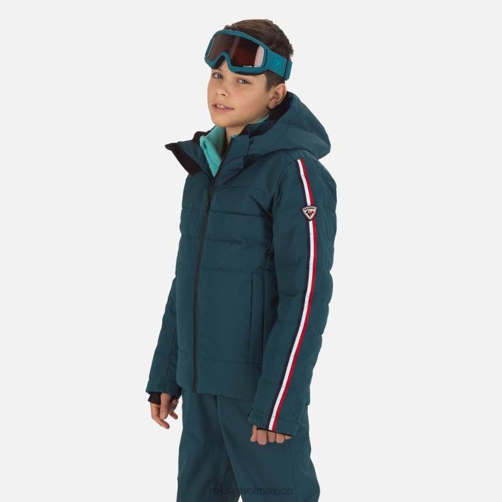 Niños Rossignol chaqueta de esquí hiver polidown HPXL1167 tapas verde azulado