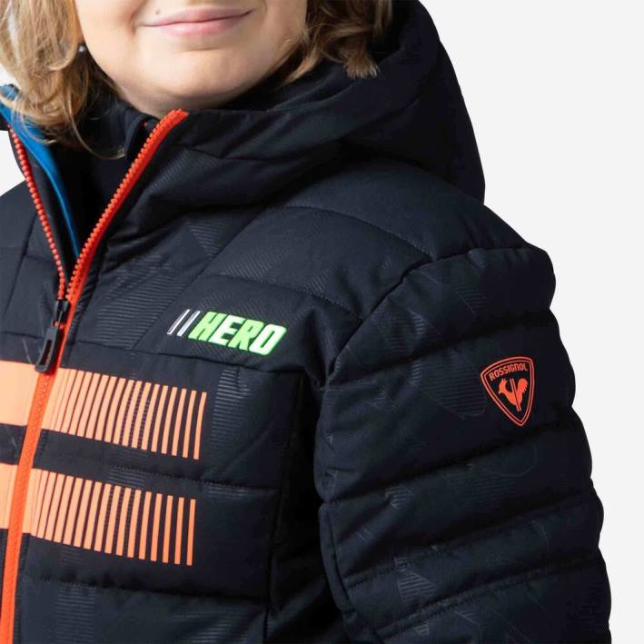 Niños Rossignol chaqueta de esquí rapide hero HPXL1222 tapas negro