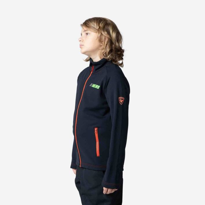 Niños Rossignol chaqueta polar con cierre completo Hero Clim HPXL1141 tapas negro