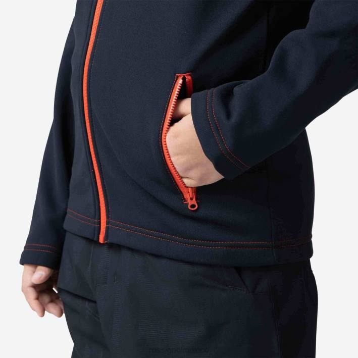 Niños Rossignol chaqueta polar con cierre completo Hero Clim HPXL1141 tapas negro
