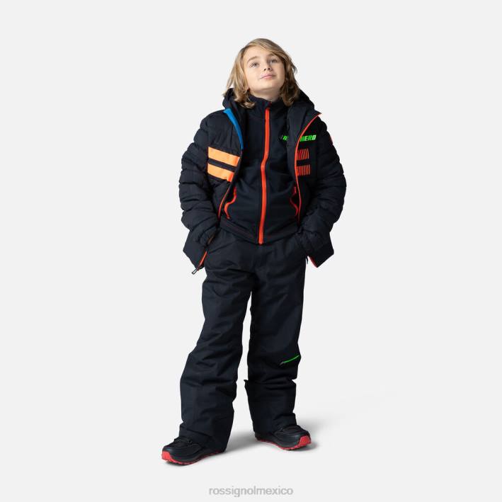 Niños Rossignol pantalones de esquí héroe HPXL1215 fondos negro