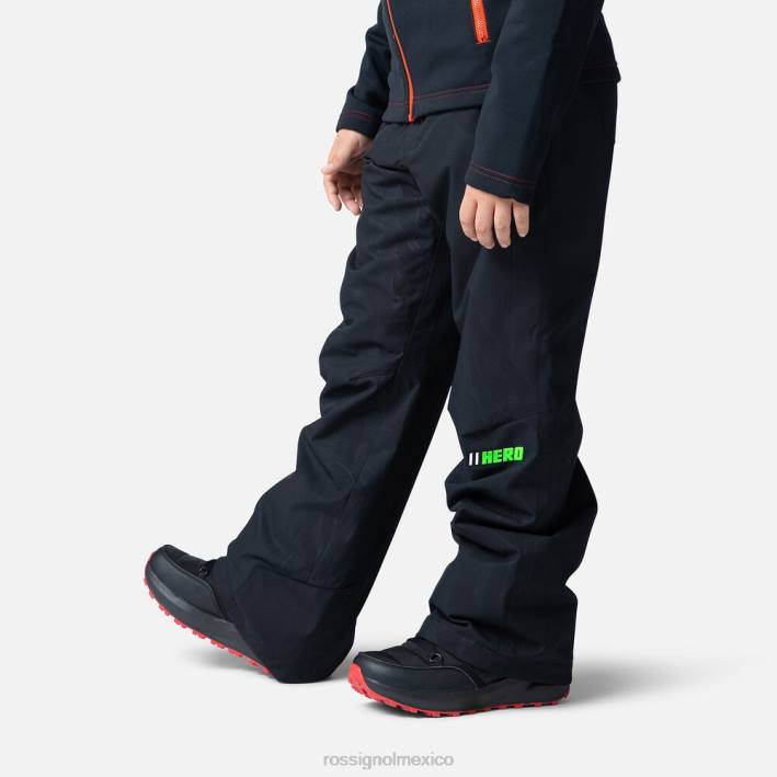 Niños Rossignol pantalones de esquí héroe HPXL1215 fondos negro
